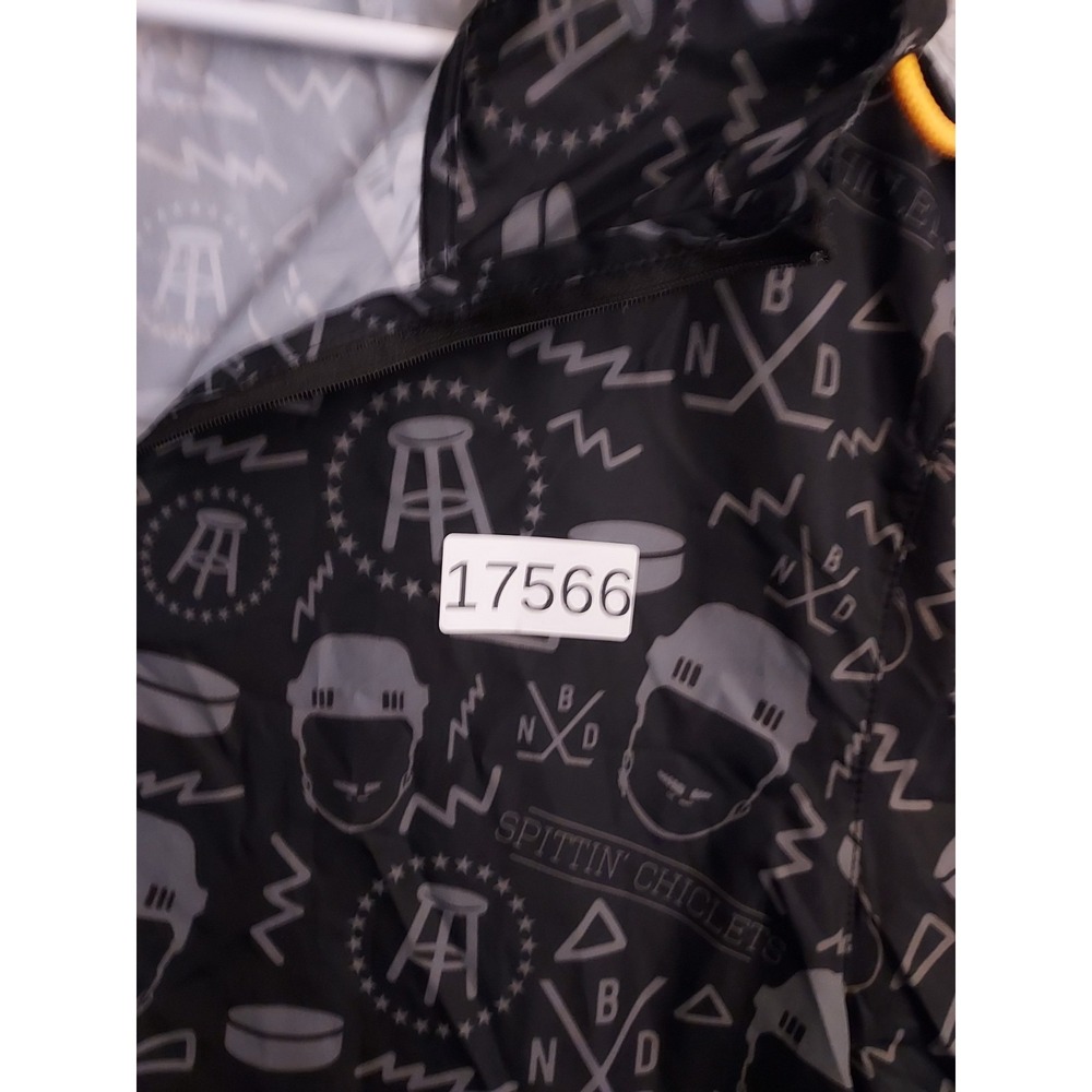 Barstool Sports Jacket Mens Large Spittin Chiclets Quarter Zip Hoodie Drawstring - Picture 10 of 10